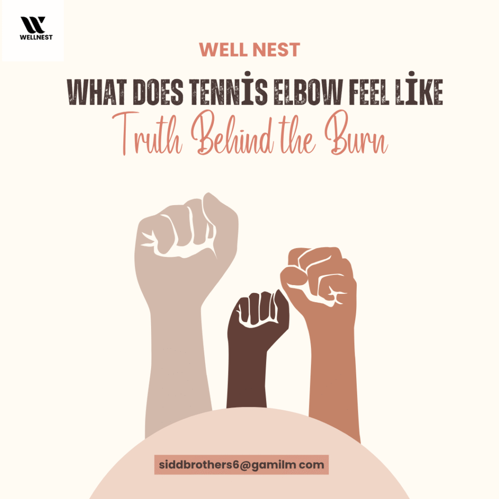 what does tennis elbow feel like