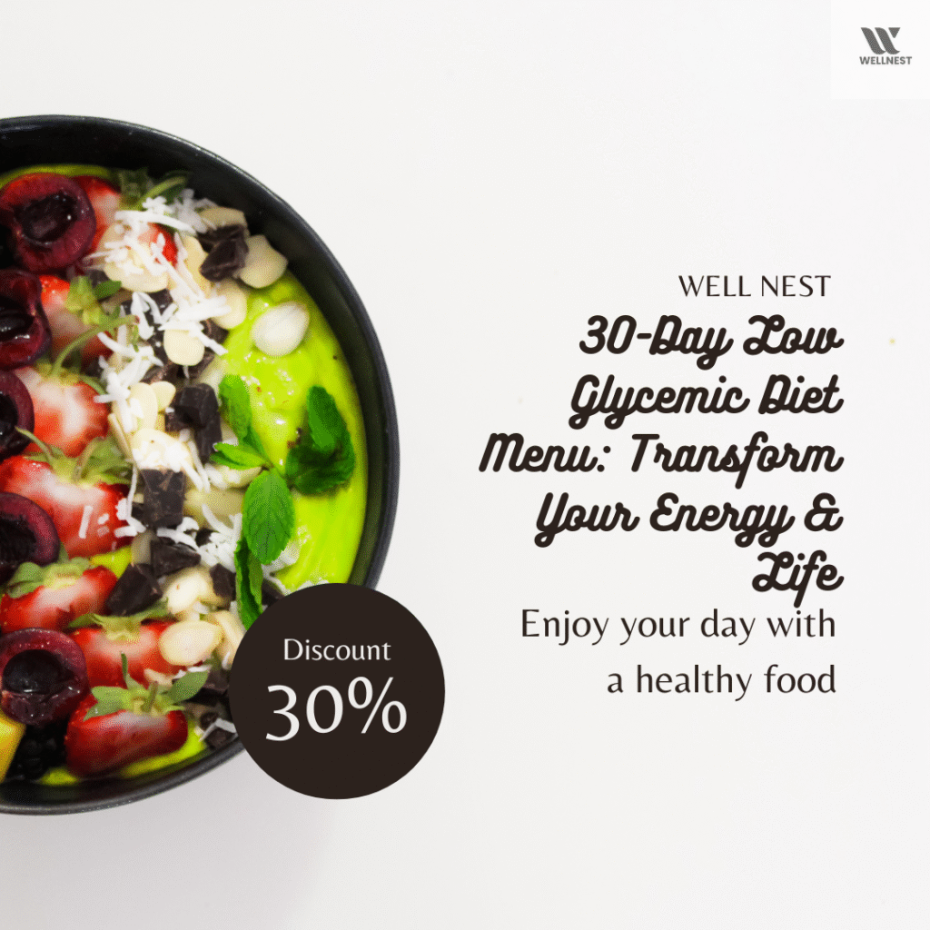 30-day low glycemic diet menu