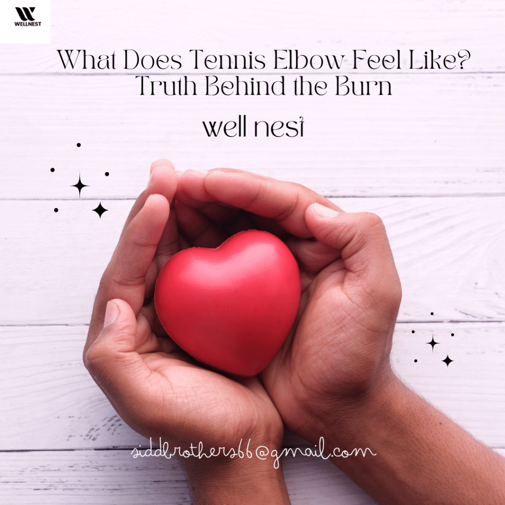 what does tennis elbow feel like