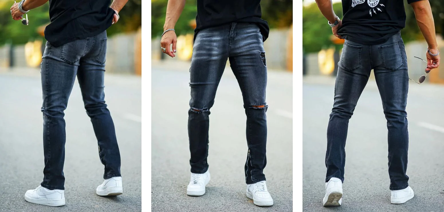 what are stacked jeans